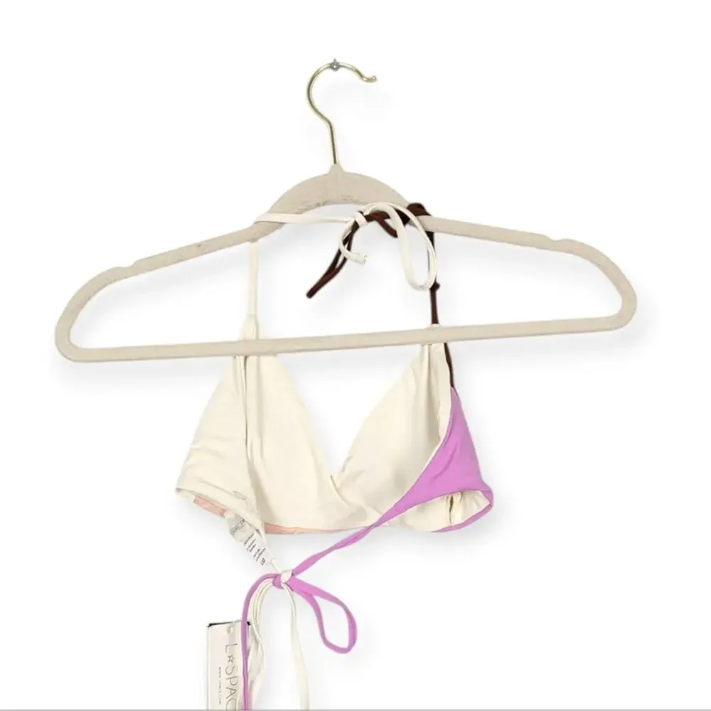 NWT L*Space Sea Glass Color Block Bikini Top Size L